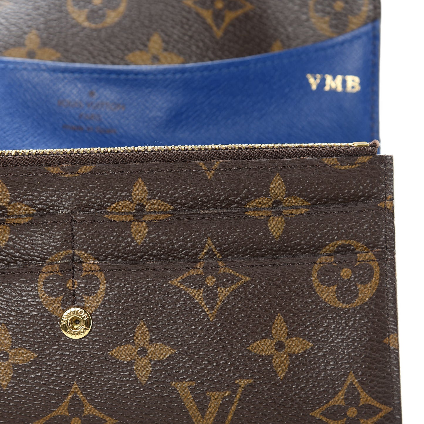 Monogram Emilie Wallet Blue