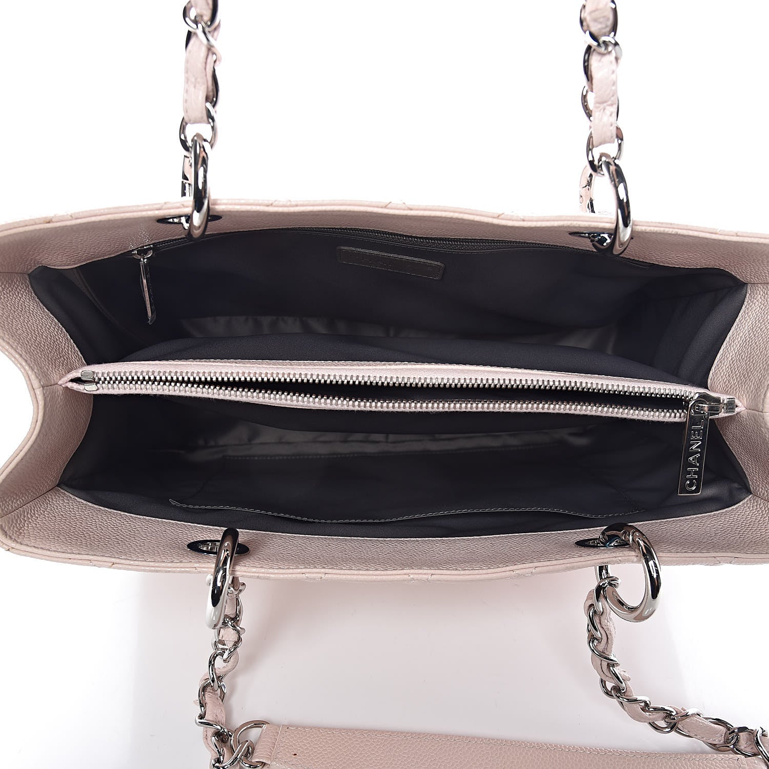 Chanel Caviar Quilted Grand Shopping Tote GST Light Pink 7 of 12