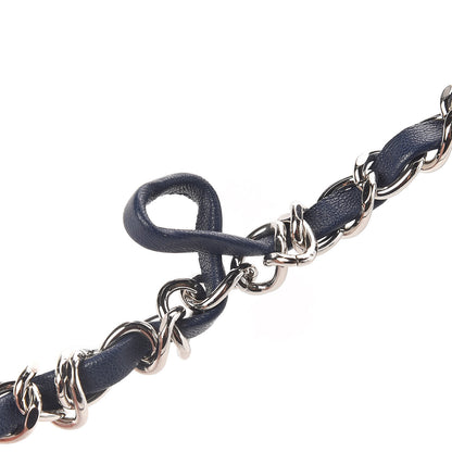 Chanel Lambskin Quilted Mini Rectangular Flap Dark Blue 11 of 12