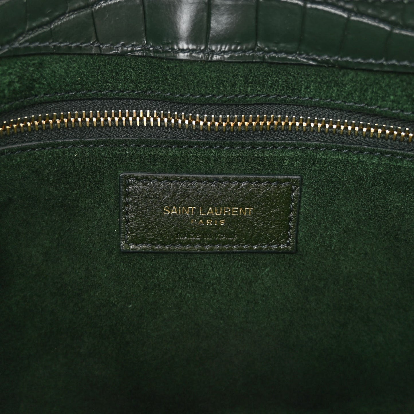 Calfskin Crocodile Embossed LE 5 A 7 Hobo New Vert Fonce