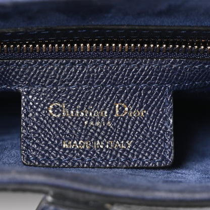 Christian Dior Grained Calfskin Saddle Bag With Strap Deep Ocean 6 of 10