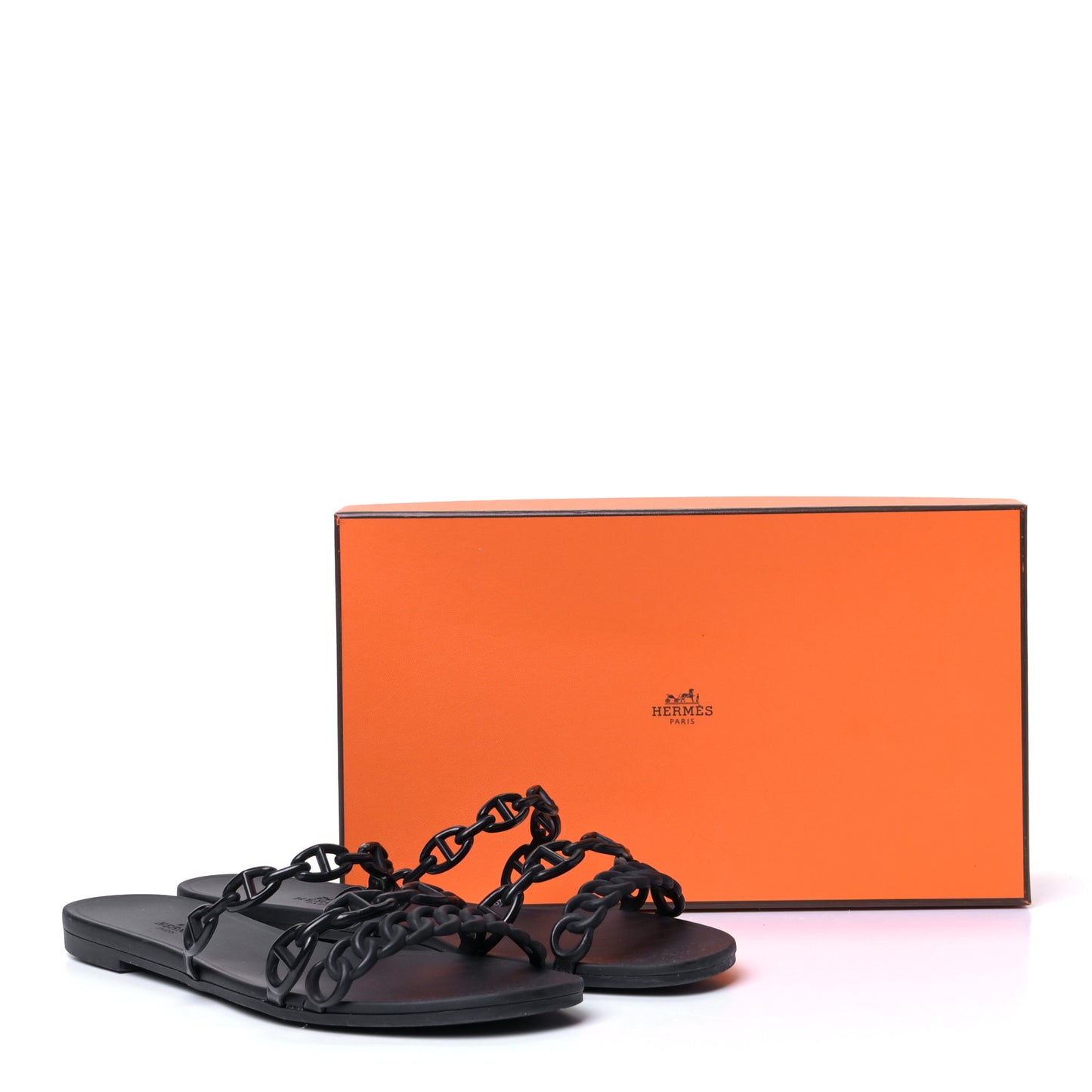 Rubber Chaine d'Ancre Rivage Sandals 39 Black