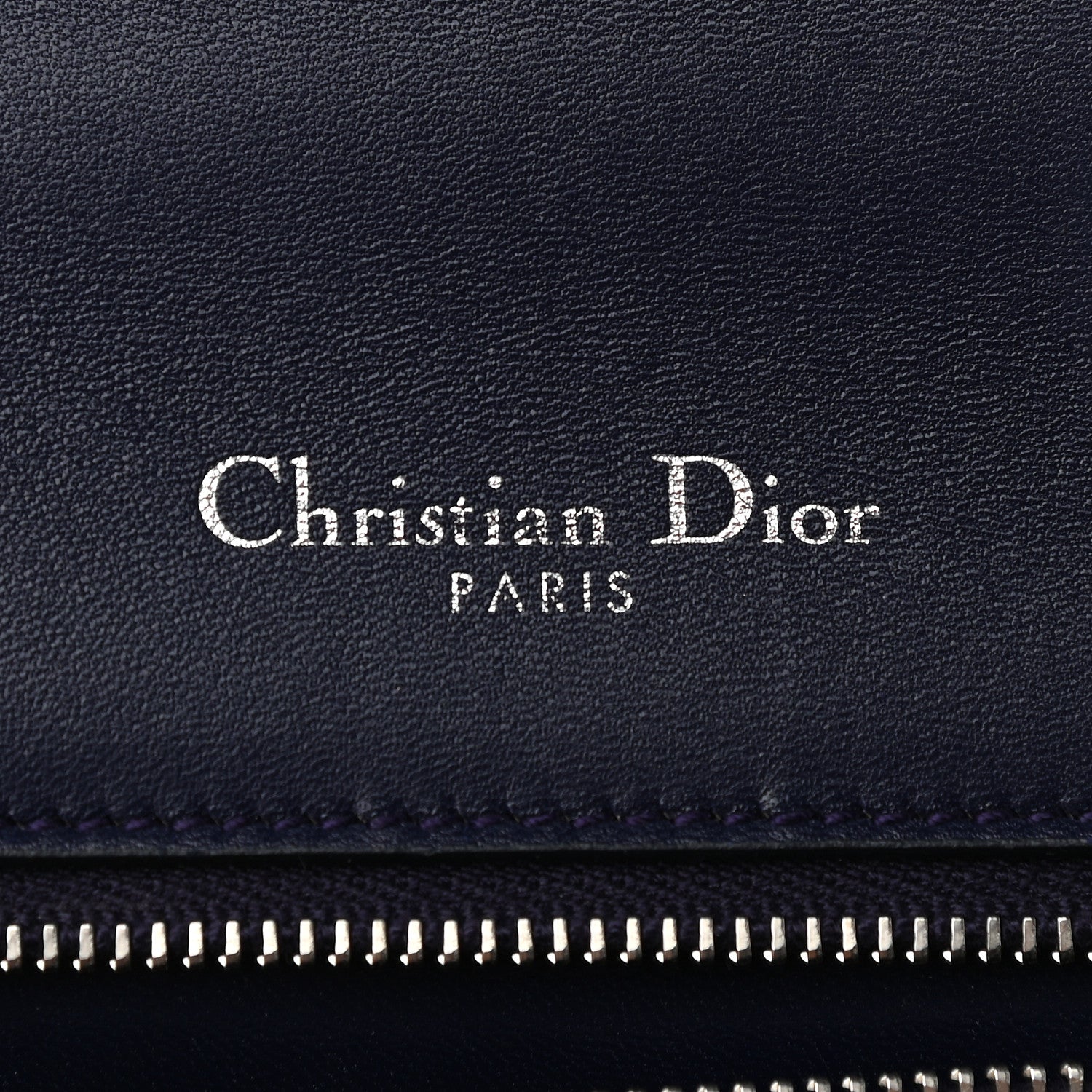 Christian Dior Metallic Patent Micro-Cannage Gradient Medium Diorama Flap Bag Silver Blue 6 of 11