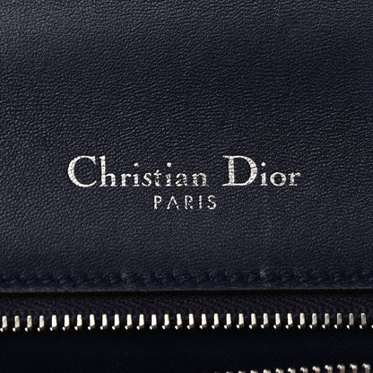 Christian Dior Metallic Patent Micro-Cannage Gradient Medium Diorama Flap Bag Silver Blue 6 of 11