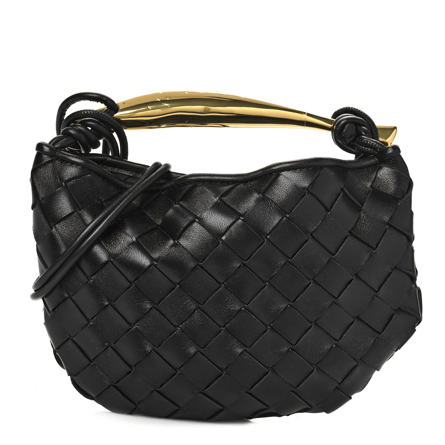 Nappa Intrecciato Mini Sardine Bag Black