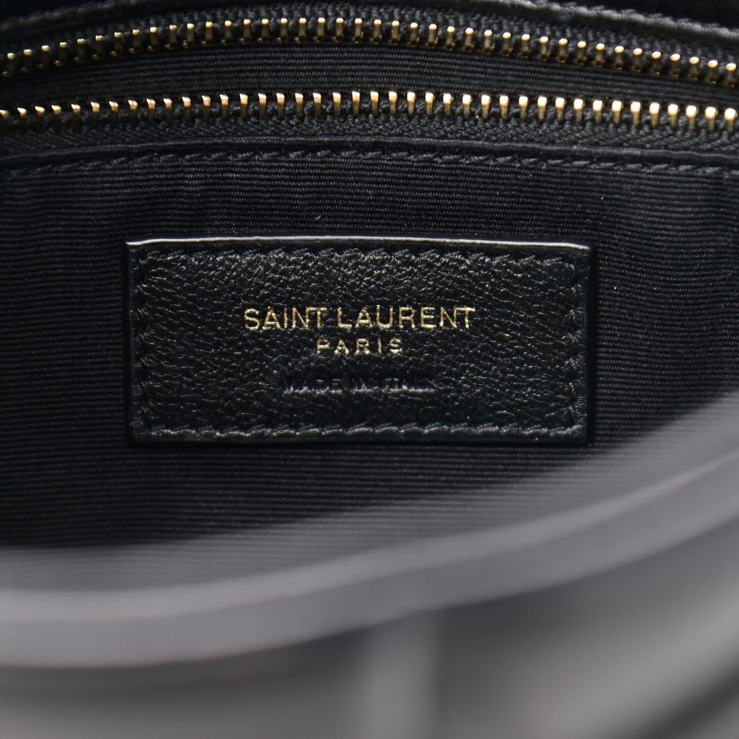 Saint Laurent Lambskin Quilted Toy Loulou Puffer Monogram Chain Satchel Black 6 of 12