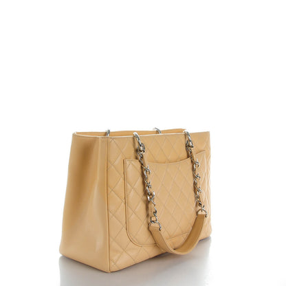 Chanel Caviar Quilted Grand Shopping Tote GST Beige 3 of 7
