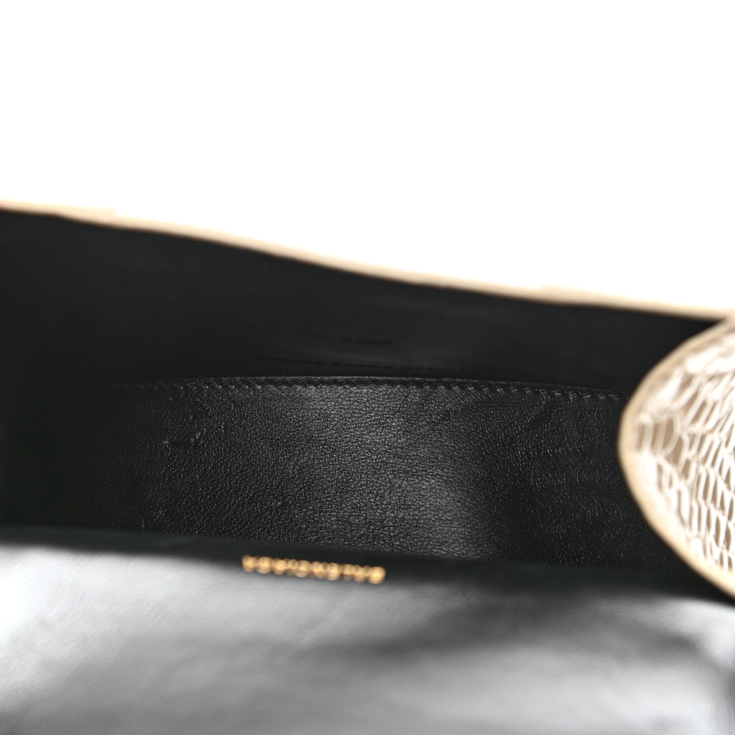 Balenciaga Metallic Shiny Calfskin Crocodile Embossed Hourglass Top Handle Bag XS Light Gold 5 of 13