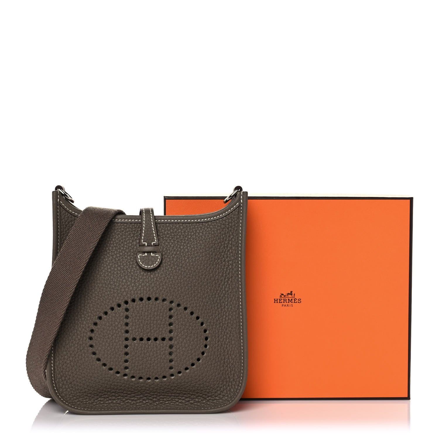 Hermes Taurillon Clemence Evelyne TPM Etoupe 11 of 11