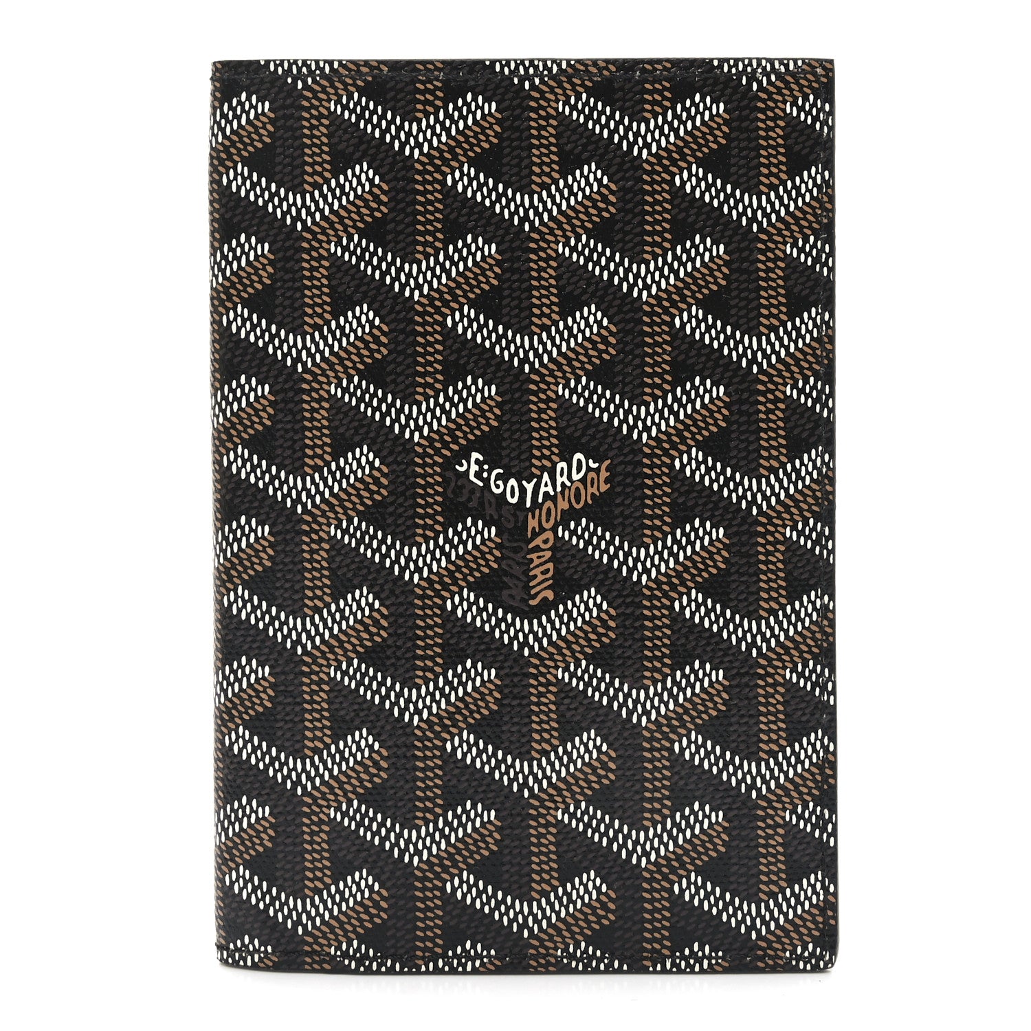 Goyard Goyardine Grenelle Passport Wallet Black Gold 1 of 6