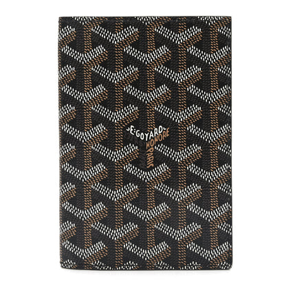 Goyard Goyardine Grenelle Passport Wallet Black Gold 1 of 6