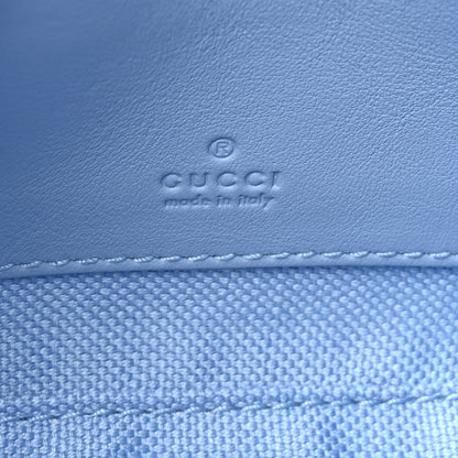 Gucci Dollar Calfskin Enamel Super Mini GG Marmont Chain Shoulder Bag Light Pink Blue 6 of 10