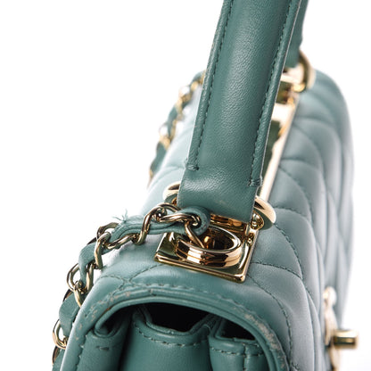 Chanel Lambskin Quilted Small Trendy CC Flap Dual Handle Bag Light Green 13 of 19