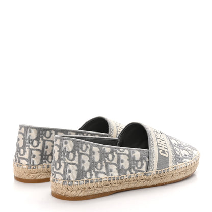 Christian Dior CHRISTIAN DIOR Oblique Embroidered Granville 15mm Espadrilles 41 Grey Stone 4 of 9