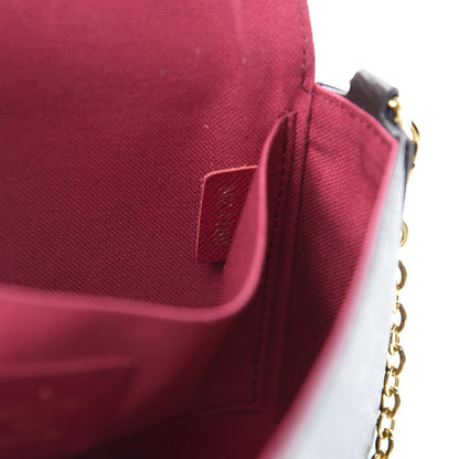Louis Vuitton Monogram Pochette Felicie Chain Wallet Fuchsia 9 of 10