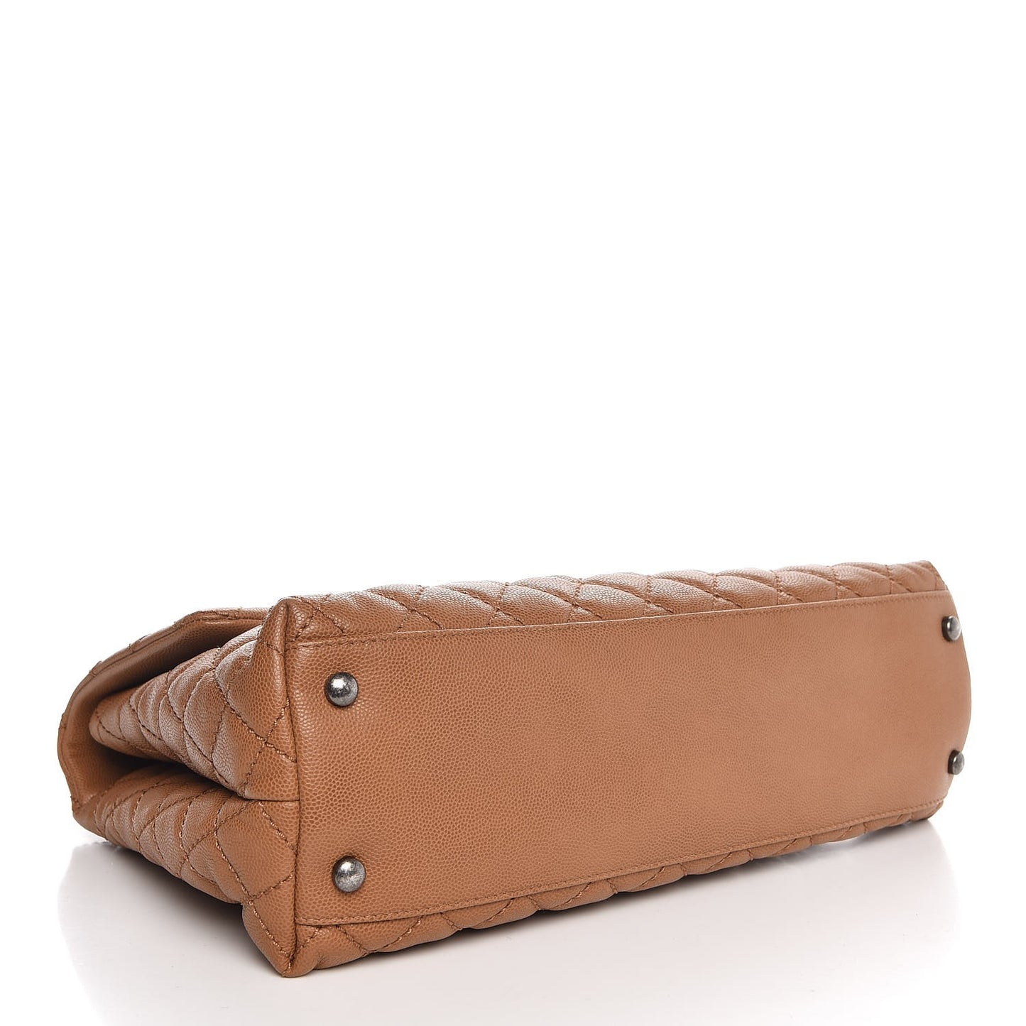 Caviar Quilted Medium Coco Handle Flap Camel