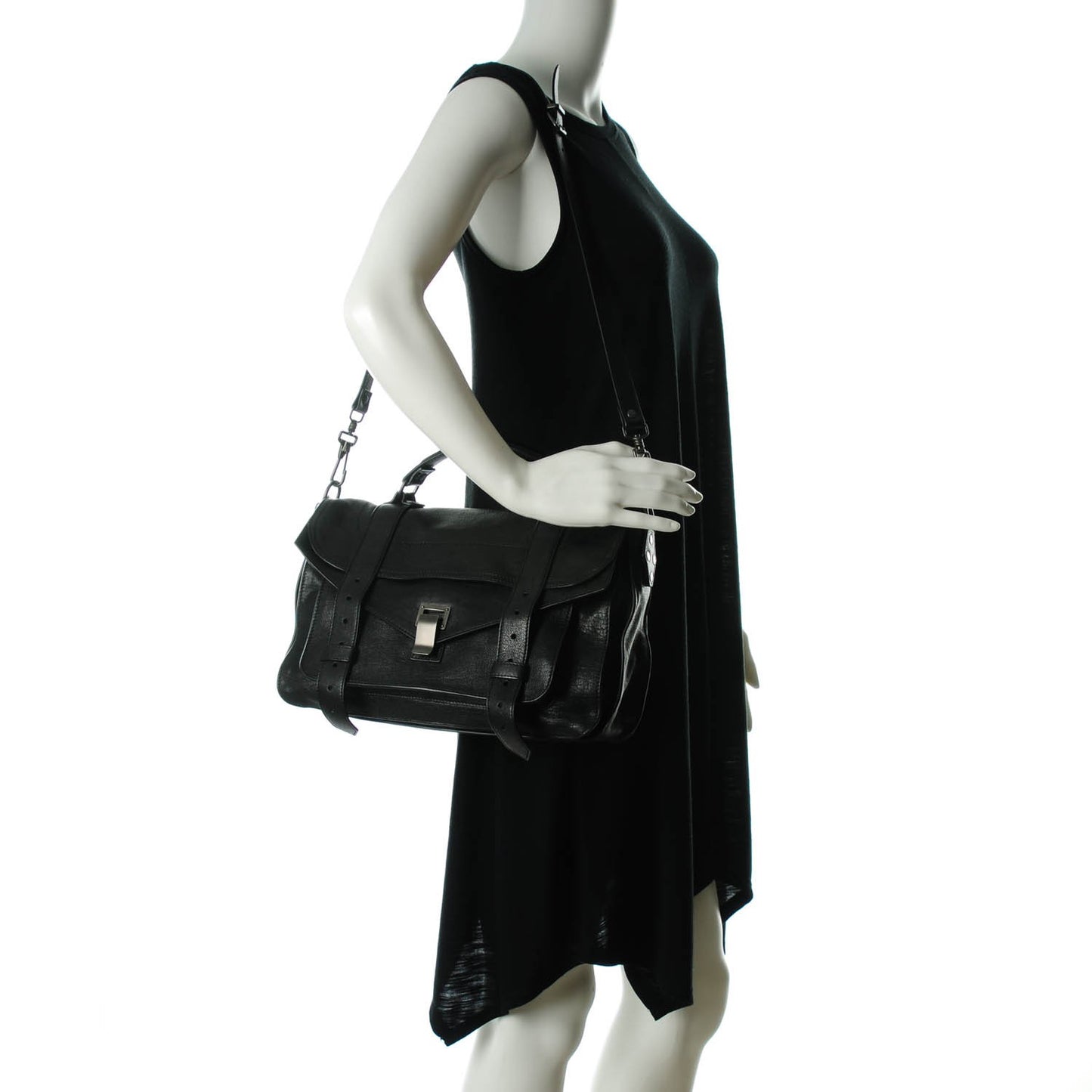 Lambskin Medium PS1 Satchel Black