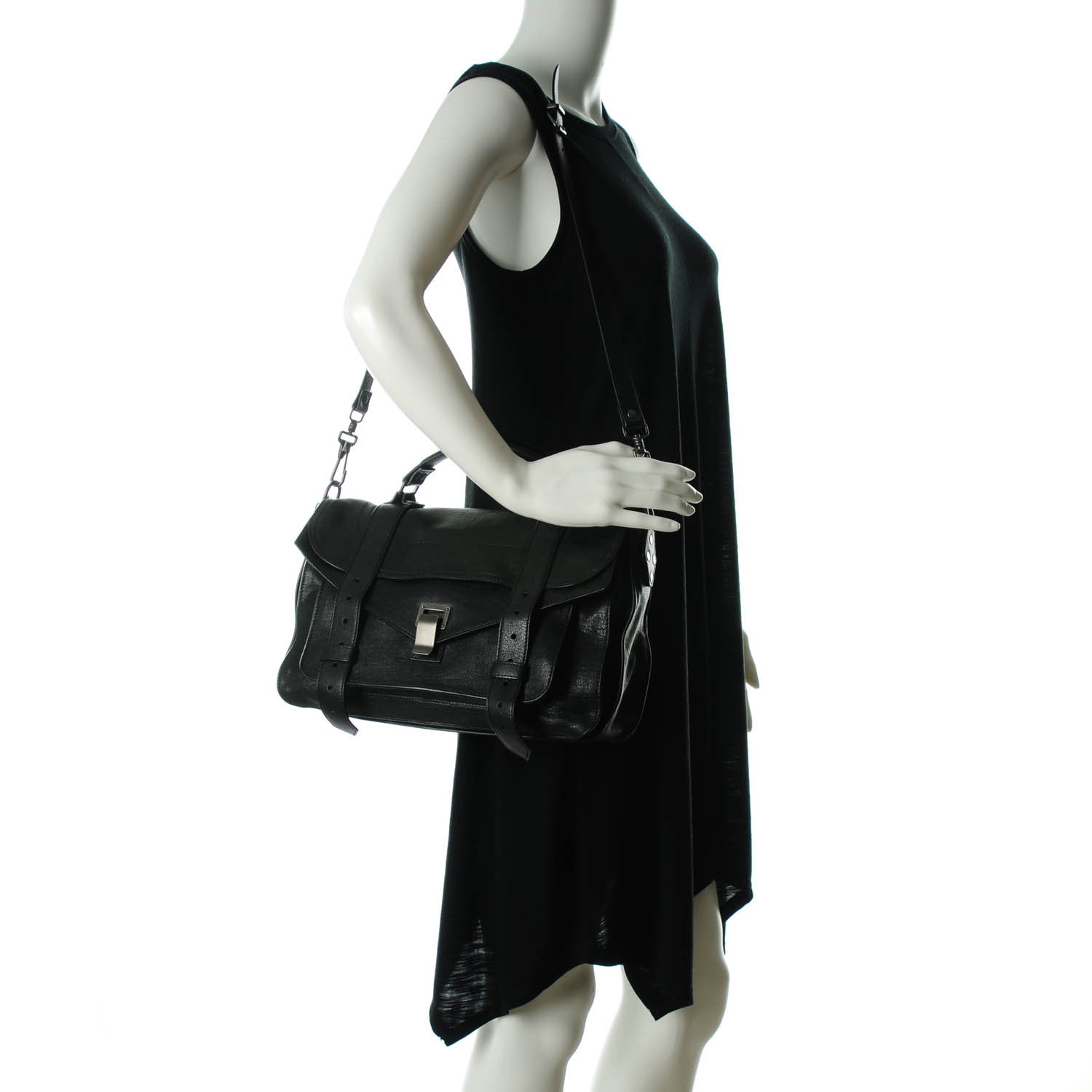 Proenza Schouler Lambskin Medium PS1 Satchel Black 2 of 8