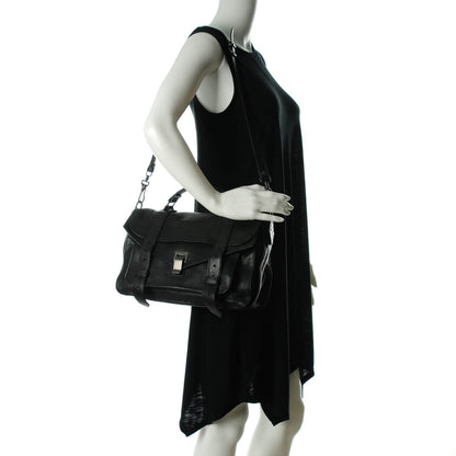 Proenza Schouler Lambskin Medium PS1 Satchel Black 2 of 8