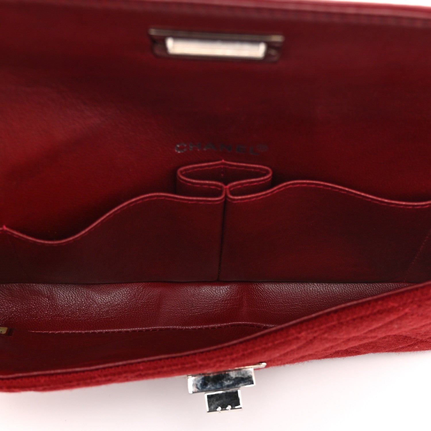 Chanel Patent Jersey Quilted 2.55 Reissue East West Flap Red 5 of 10