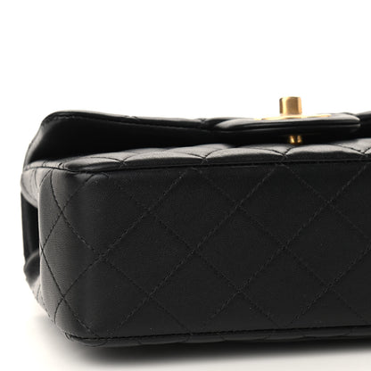 Chanel Lambskin Quilted Mini Top Handle Rectangular Flap Black 7 of 10