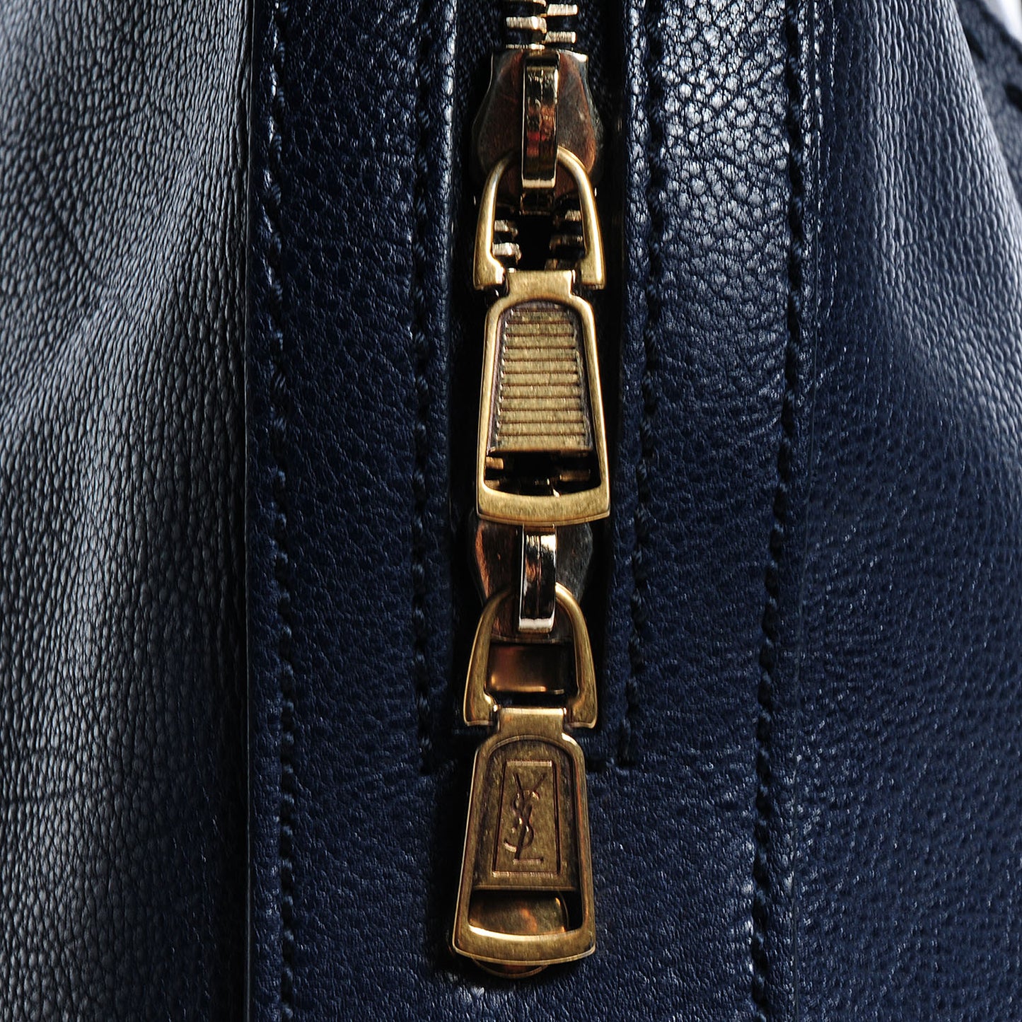 Leather Oversized Muse Navy Blue