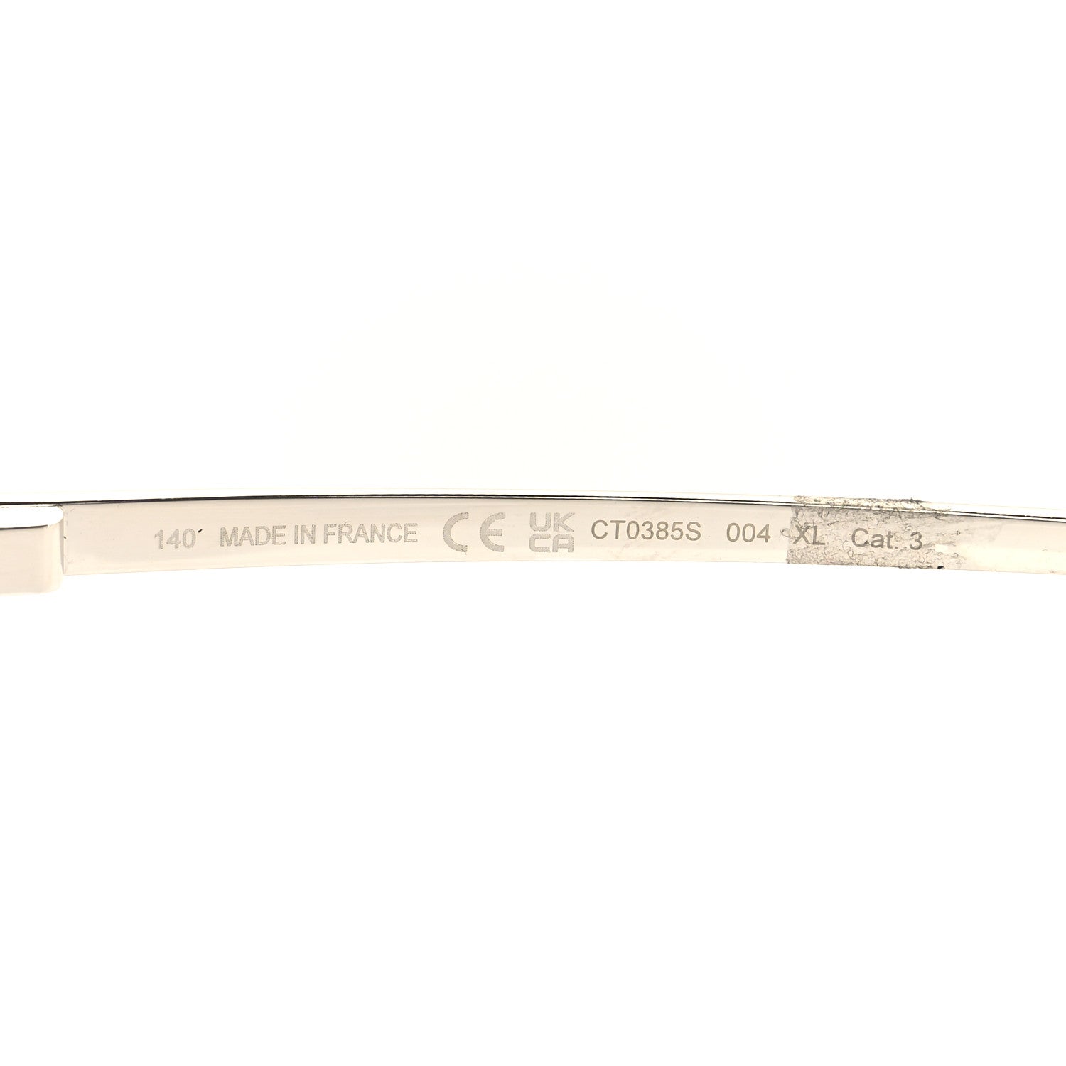 Cartier Metal Santos de Cartier Pilot Sunglasses CT0385S Silver Blue 6 of 8