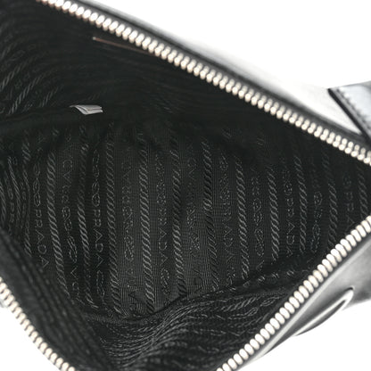 Prada Grace Lux Triangle Shoulder Bag Black 5 of 9