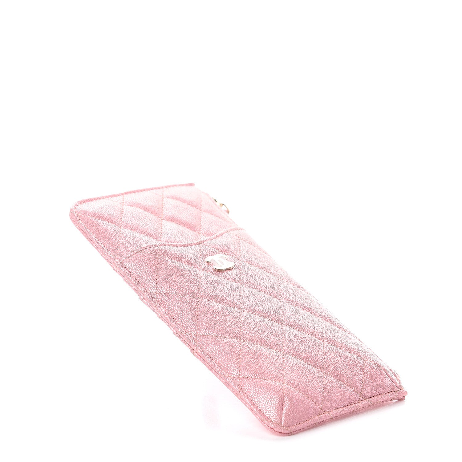 Chanel Iridescent Caviar Quilted Classic iPhone Pouch Rose Pink 3 of 6