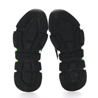 Balenciaga Knit Womens Speed Lace Up Graffiti Sneakers 36 Black White Fluo Green 7 of 10
