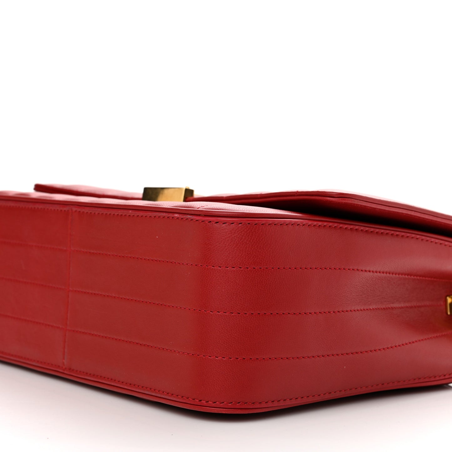 Lambskin Matelasse Monogram Large Vicky Chain Bag Rouge Eros