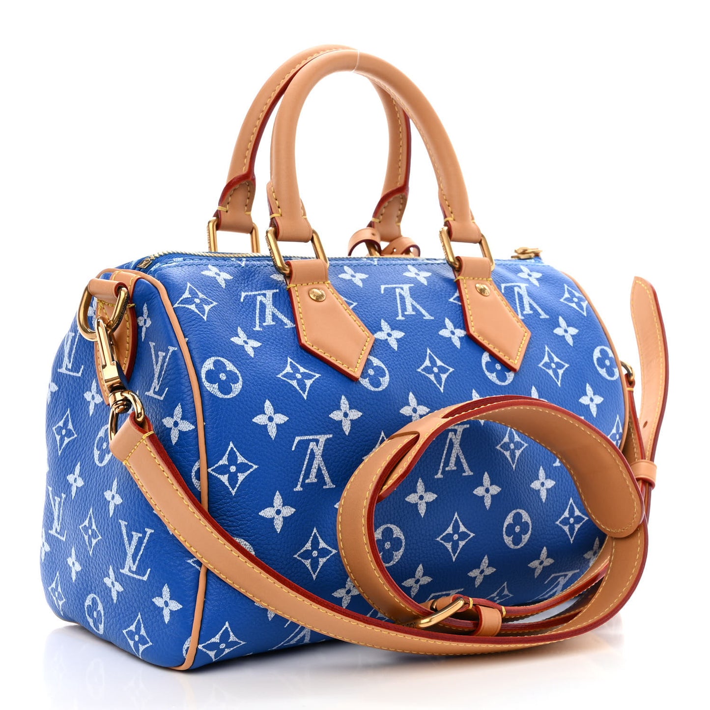 Calfskin Monogram Speedy P9 Bandouliere 25 Blue