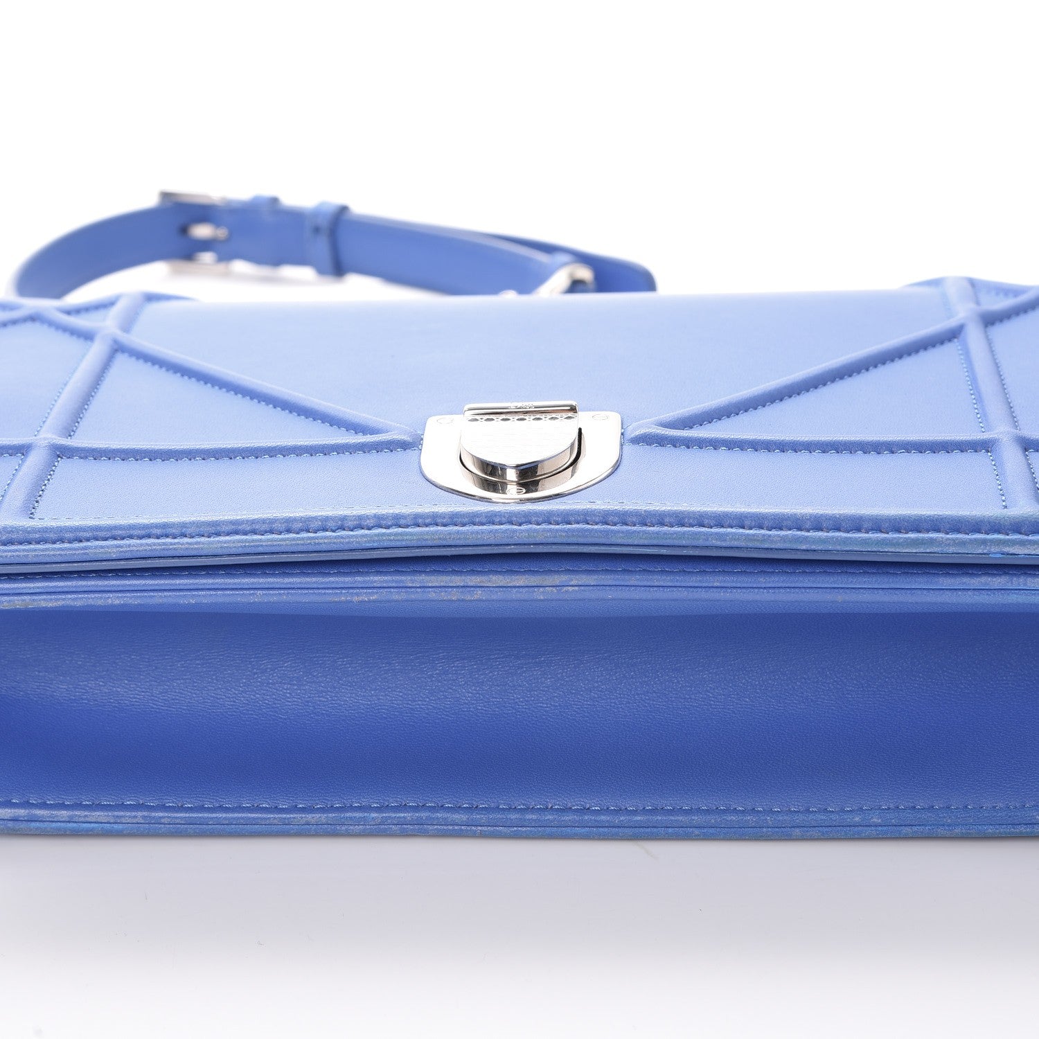 Christian Dior Lambskin Medium Diorama Flap Bag Blue 19 of 22