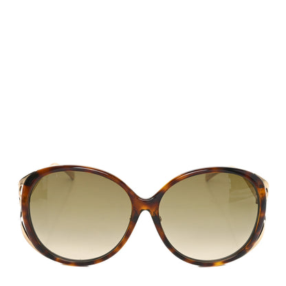 Gucci Acetate Round Frame Injected GG0226SK Sunglasses Tortoise 2 of 6