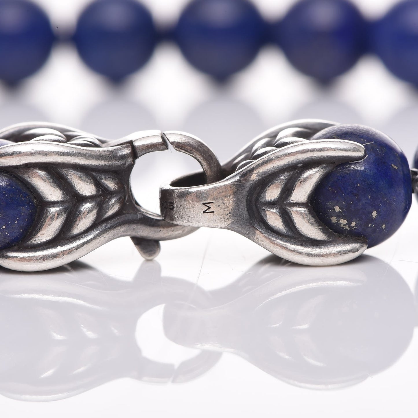 Sterling Silver Lapis Lazuli 8mm Spiritual Beads Bracelet