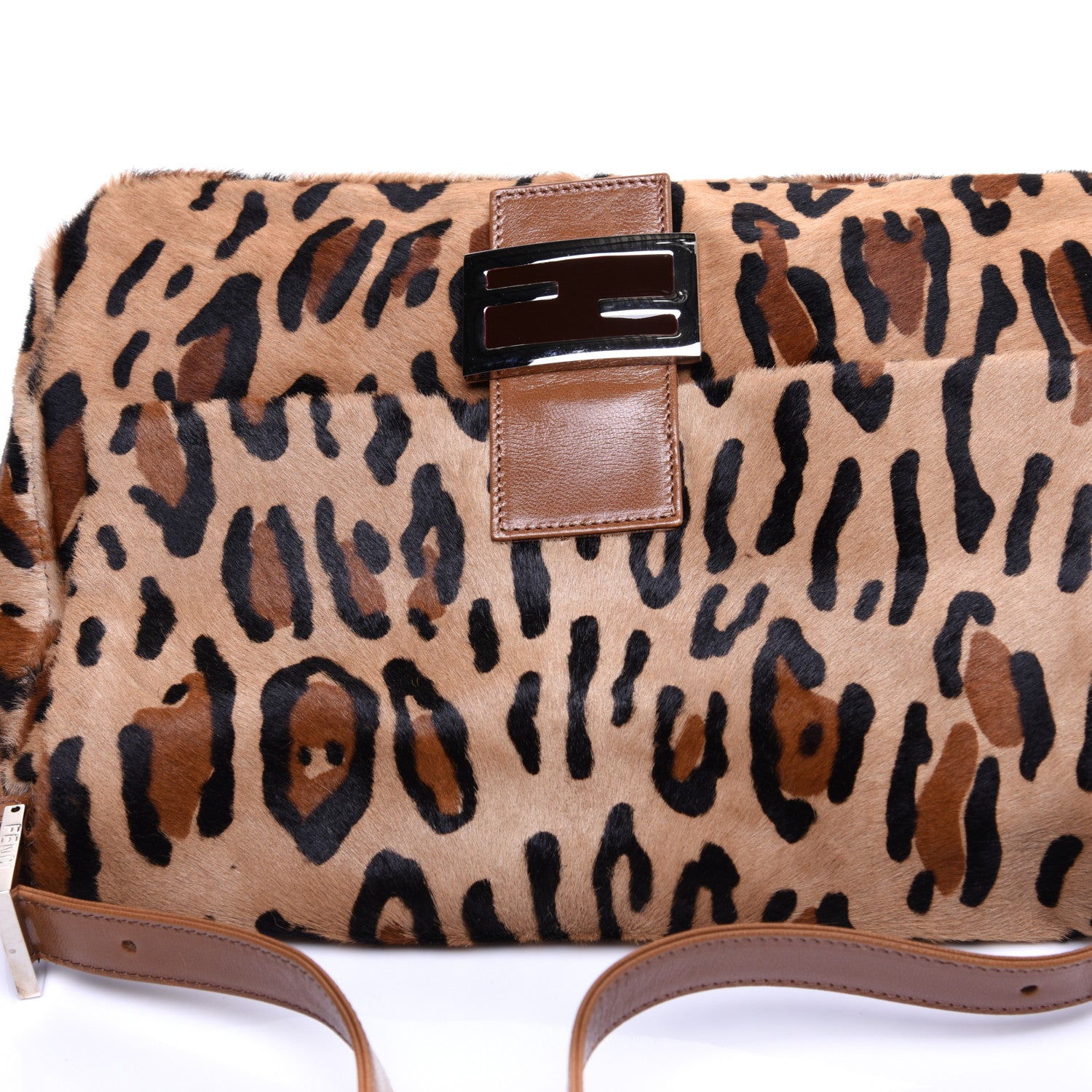 Fendi Calf Hair Leopard Print Mama Baguette Brown 11 of 15