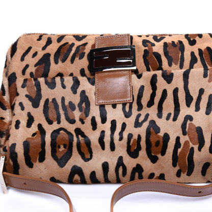 Fendi Calf Hair Leopard Print Mama Baguette Brown 11 of 15