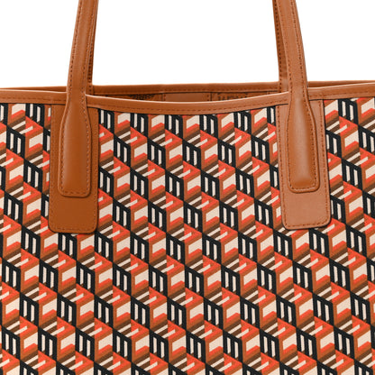 MCM Visetos Medium Liz Reversible Shopper Tote Cognac 6 of 16