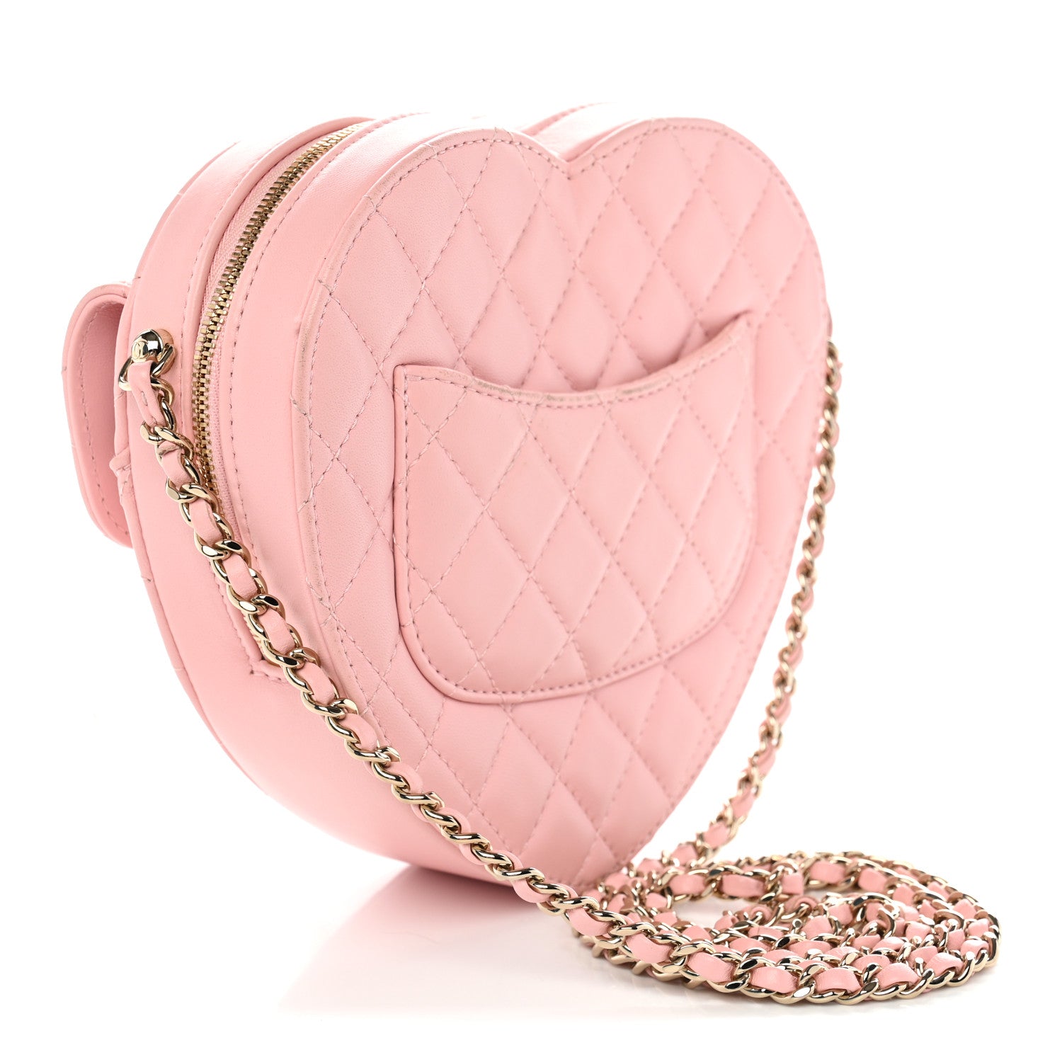 Chanel Lambskin Quilted Large CC In Love Heart Bag Light Pink 3 of 10