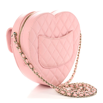 Chanel Lambskin Quilted Large CC In Love Heart Bag Light Pink 3 of 10