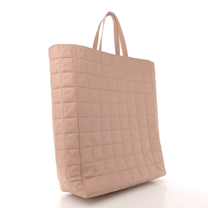 Celine Calfskin Quilted Vertical Cabas Tote Beige 3 of 13