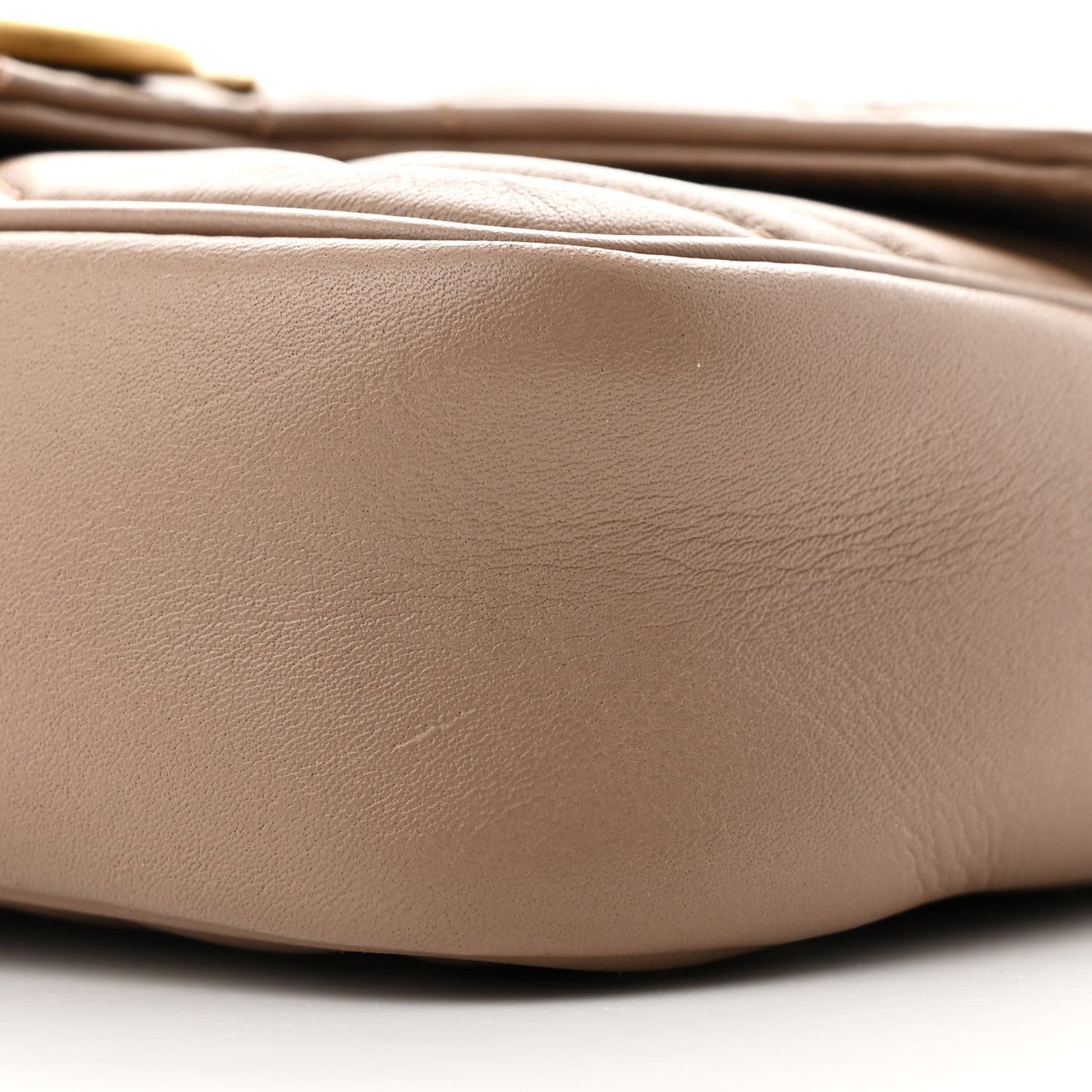 Calfskin Matelasse Super Mini GG Marmont Shoulder Bag Porcelain Rose