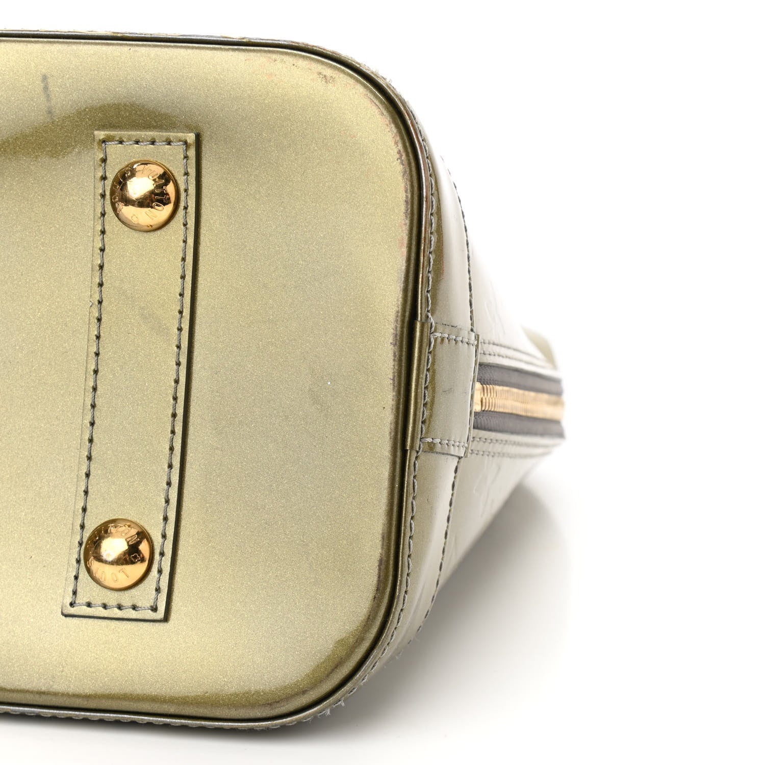 Louis Vuitton Vernis Alma PM Vert Bronze 14 of 14