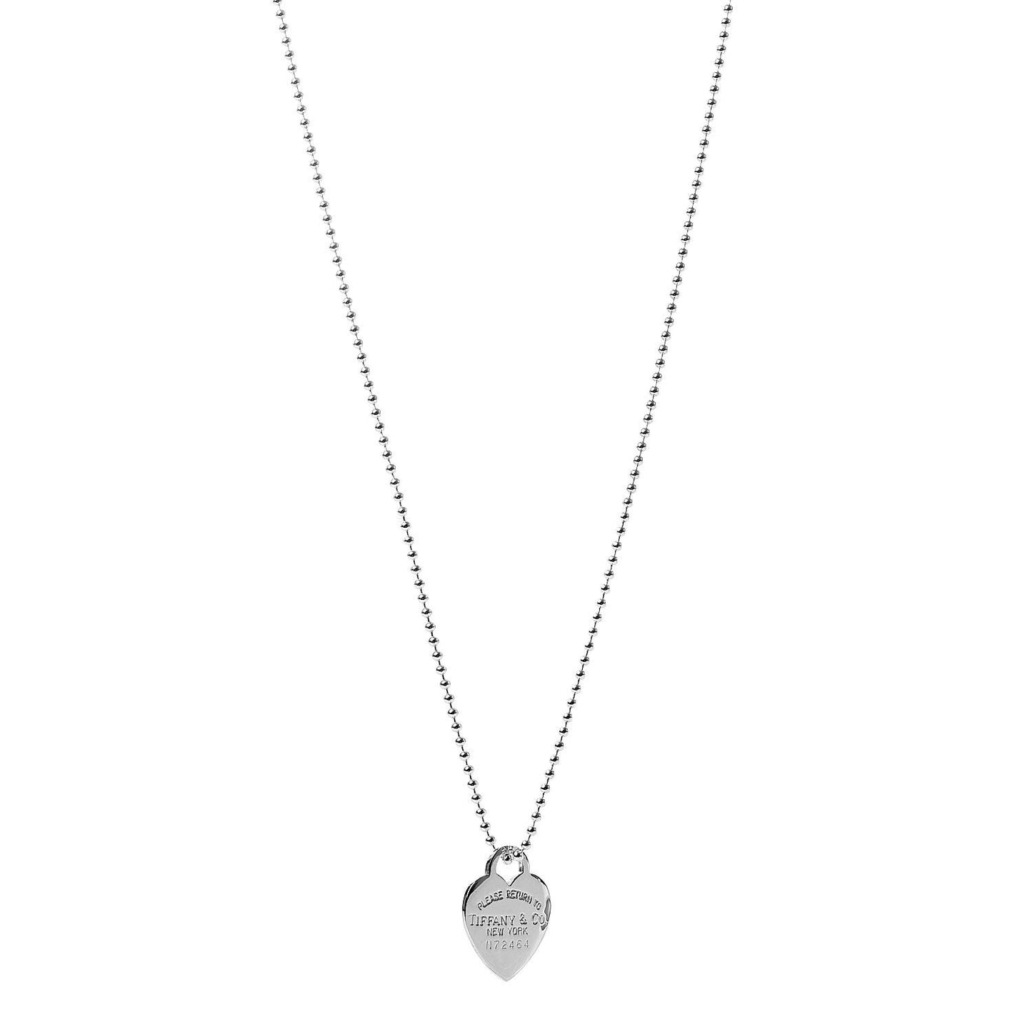 Sterling Silver Long Return to Tiffany Heart Pendant Necklace