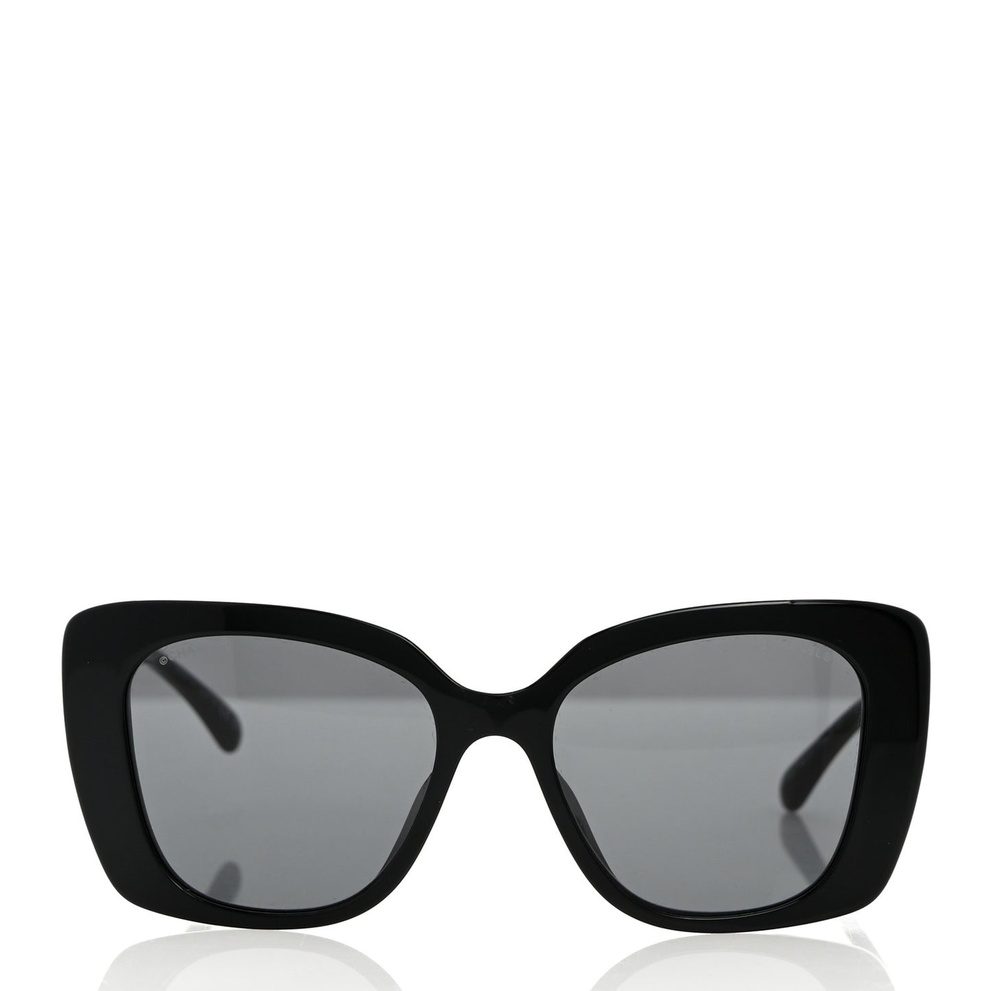 Acetate Strass Square Sunglasses 5422-B Black White