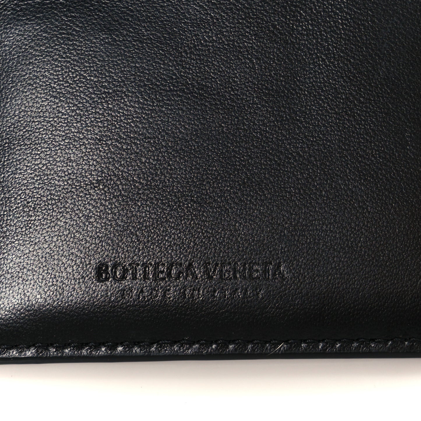 Nappa Intreccio Cassette Zipped Card Case Black