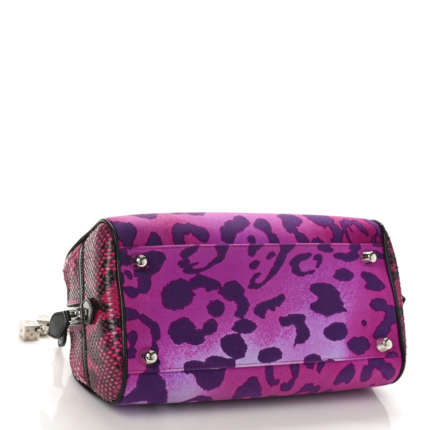 Snakeskin Leopard Gambler Dice Bowler Pink