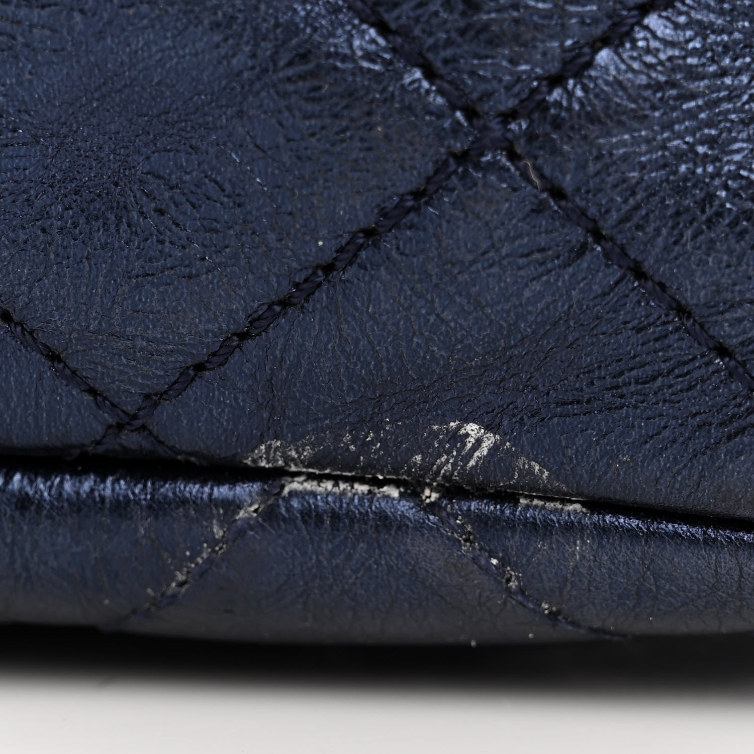 Chanel Metallic Aged Calfskin Quilted Medium Reissue Camera Case Bag Blue 11 of 11