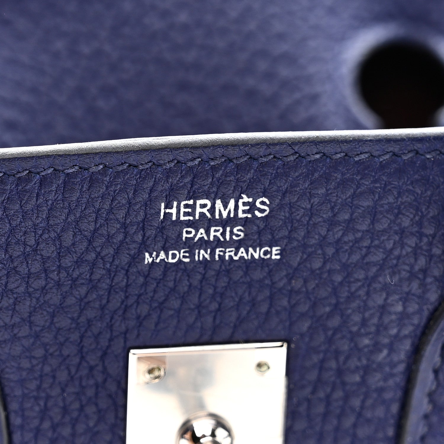Hermes Togo Swift Officier Birkin 25 Bleu Encre Bordeaux 6 of 10