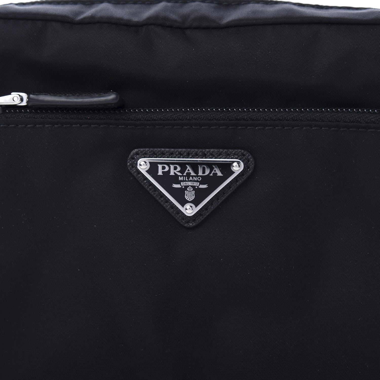 Prada Tessuto Nylon Saffiano Necessaaire Pouch Black 11 of 11